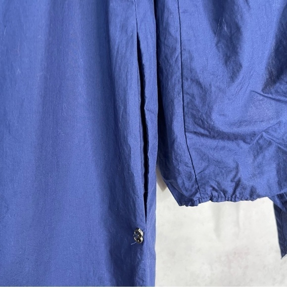 Ottod'ame Blue Cotton Tie Sleeve Blue Off The Shoulder Dress Women's Size US 2 - Picture 9 of 11